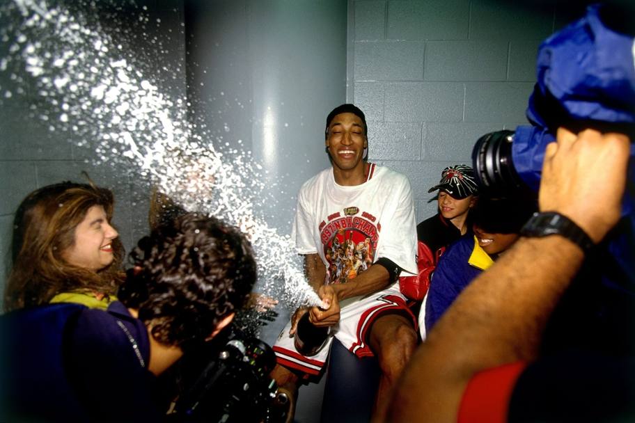 I festeggiamenti per le finali 1997 (Nba/Getty Images)